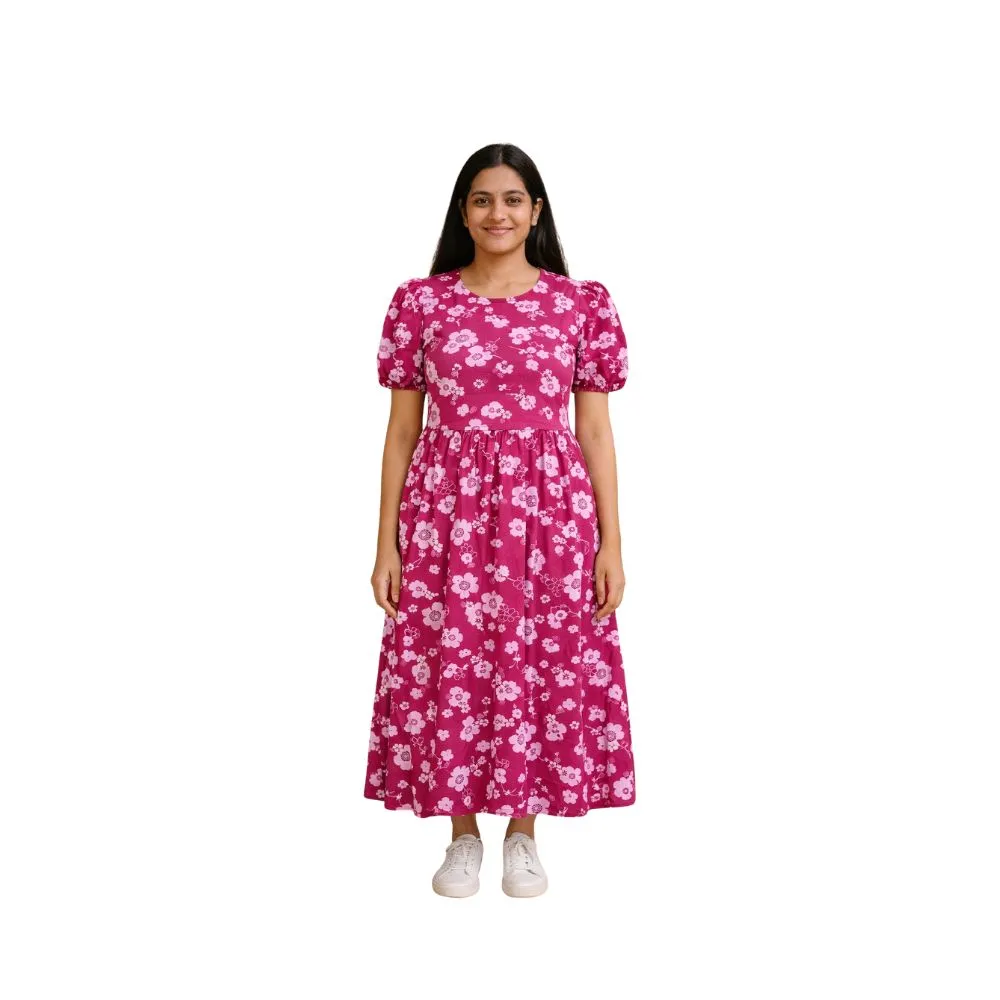 Women's Zipless Feeding Wear Puff Sleeve